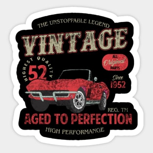 50th Birthday Gift for Men Vintage 1974 Aged to Perfection Vintage Truck - 50th Birthday Sticker